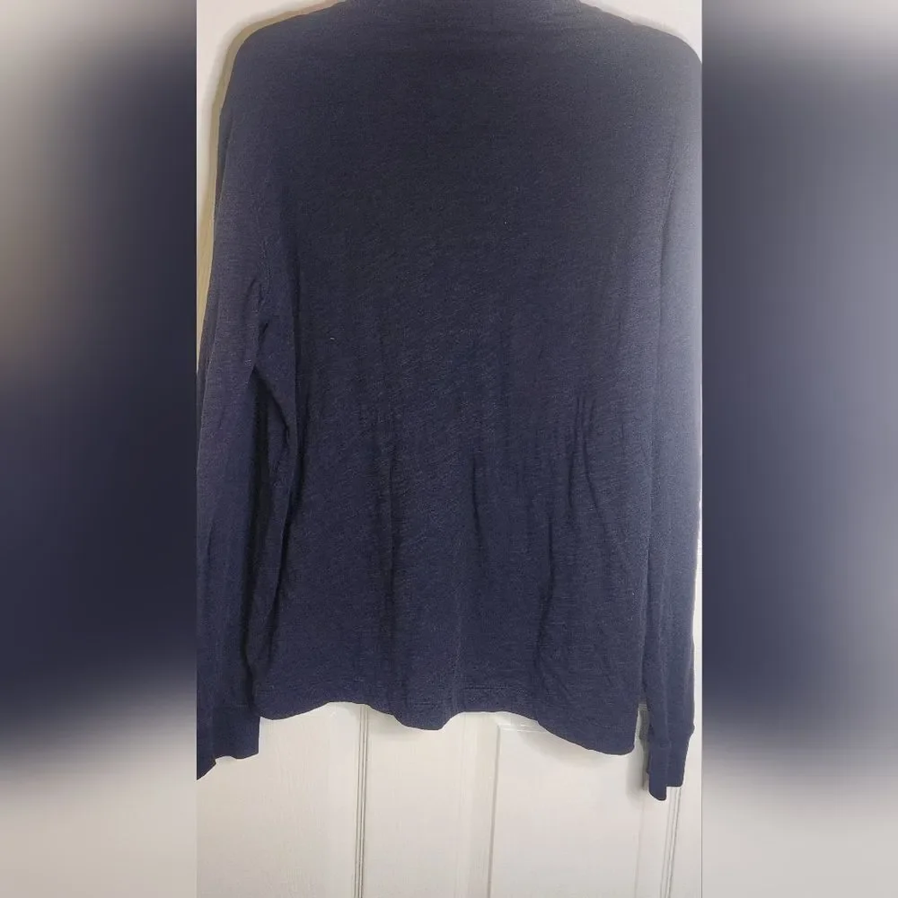 Polo Ralph Lauren L NavyBlue 100%PIMACOTTON Lined Pockets ButtonsUp Men Cardigan